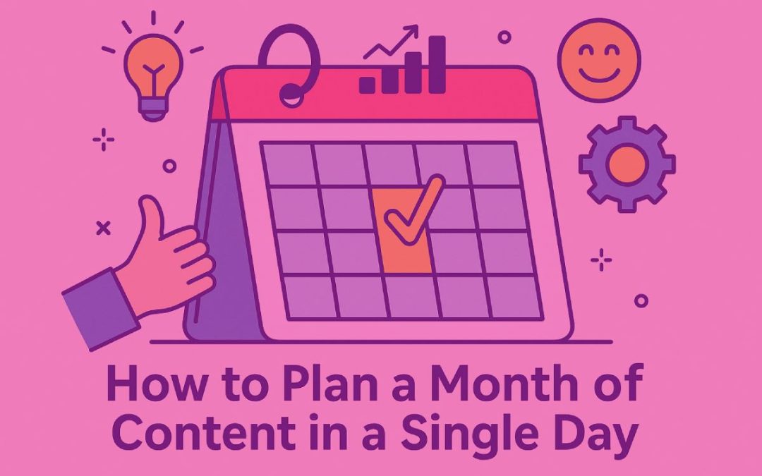 Cómo planear un mes de contenido en solo un día